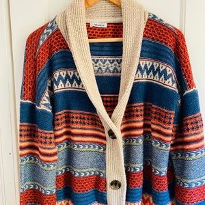 Aztec Pattern Cardigan by Xtaren
